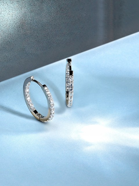 

Accessorize Silver-Toned Geometric Studs Earrings