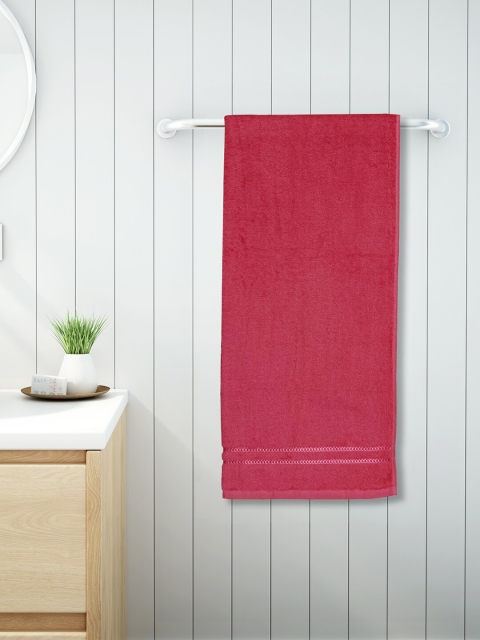 

Welspun Red Solid 380 GSM Pure Cotton Quick-Dry Bath Towel