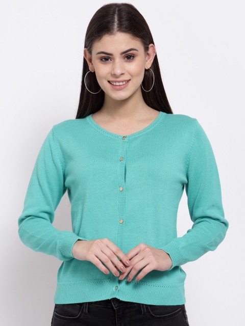 

Juelle Women Sea Green Cotton Cardigan