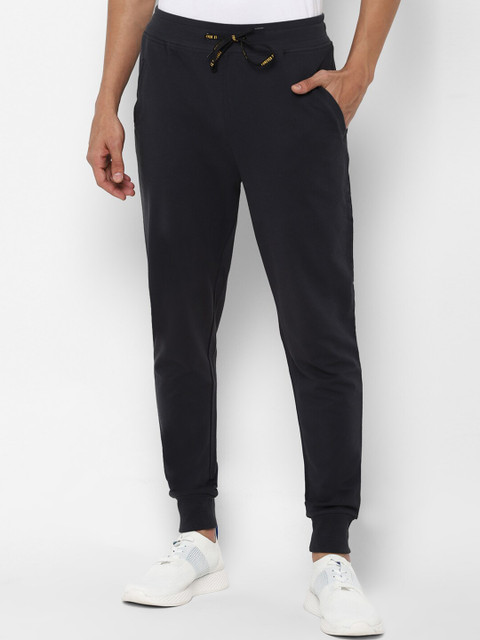 

FOREVER 21 Men Blue Solid Pure Cotton Joggers
