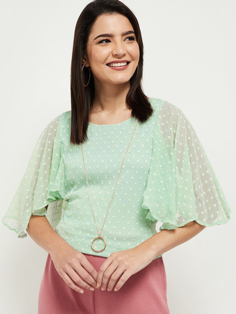 

max Green Self Design Top