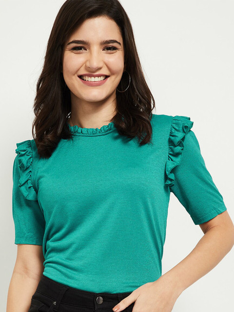 

max Green Solid Regular Top