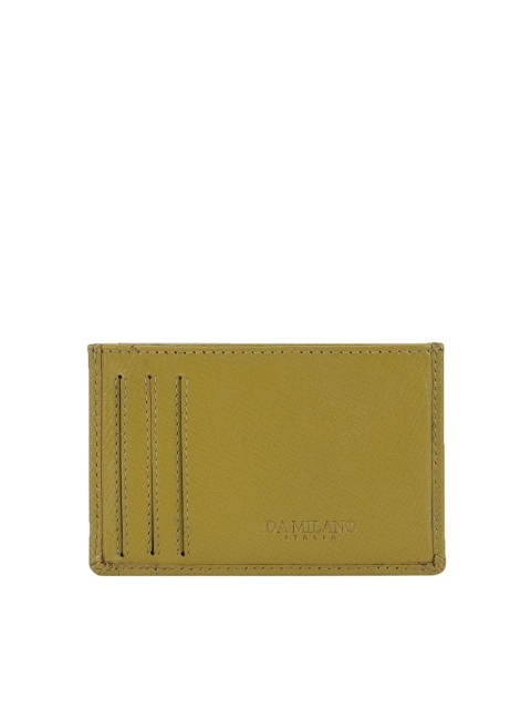 

Da Milano Unisex Green Textured Leather Card Holder