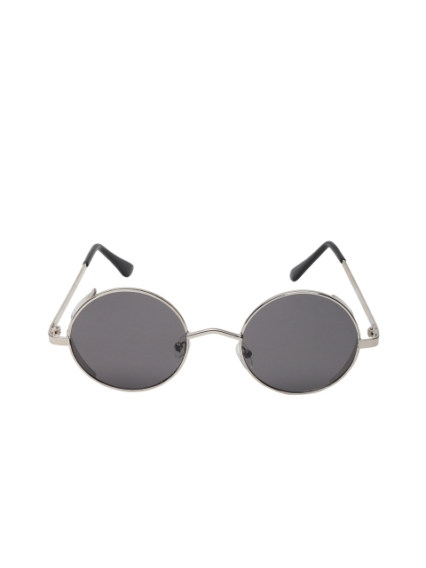 

SCAGLIA Unisex Grey Lens & Gunmetal-Toned Round Sunglasses RND_GRYNBLK_SCG