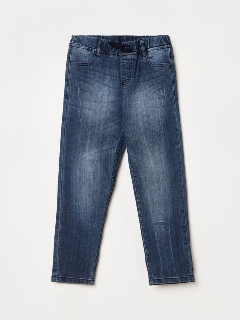 

Bossini Boys Blue Jogger Low Distress Light Fade Jeans