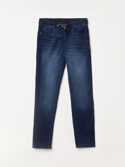 

Bossini Boys Blue Slim Fit Low Distress Light Fade Jeans