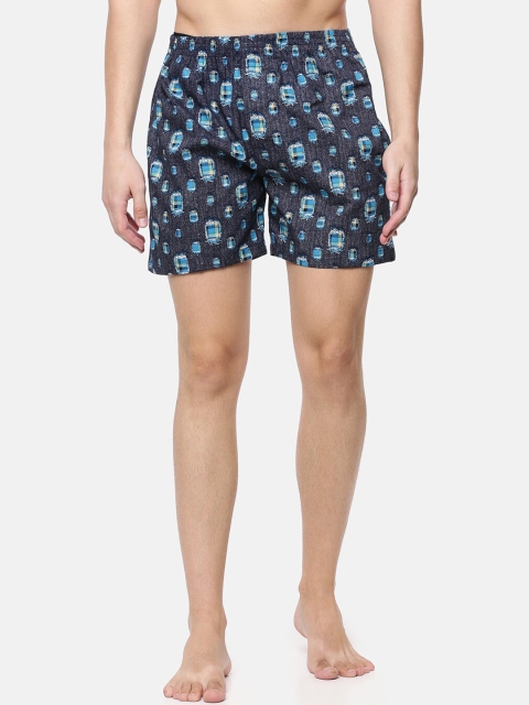 

Cross Court Men Navy Blue Printed Pure Cotton Boxers