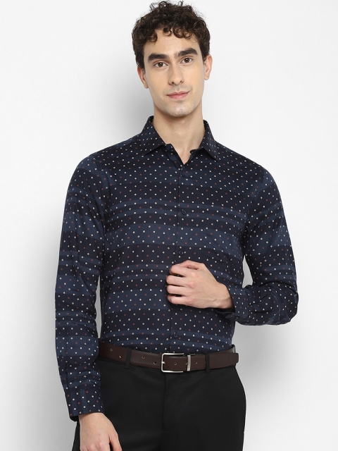

Turtle Men Blue Slim Fit Printed Formal Shirt