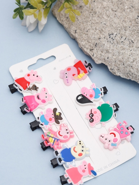 

Celena Cole Girls Set of 10 Multicoloured Alligator Hair Clips, Multi