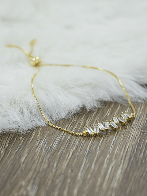

Bellofox Women Gold-Toned & White Charm Bracelet
