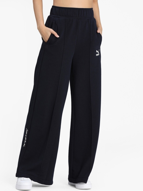 

Puma Women Navy Blue High-Rise Wrinkle Free Parallel Trousers