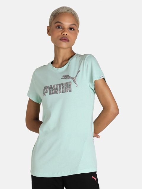 

Puma Women Green Brand Logo Printed T-shirt