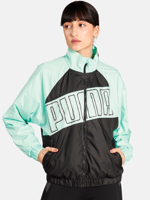 

Puma Women Black Green Colourblocked Padded Jacket