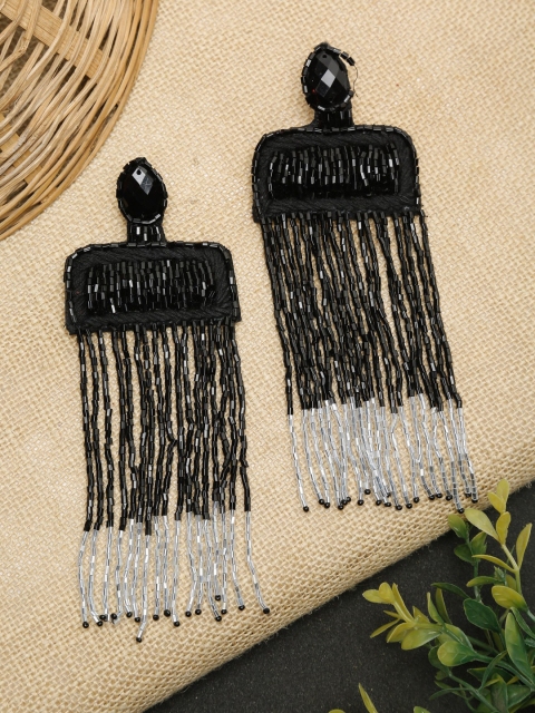 

NEUDIS Black Contemporary Drop Earrings