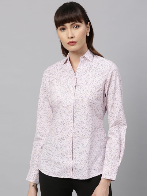 

Park Avenue Woman Mauve Floral Opaque Printed Formal Shirt