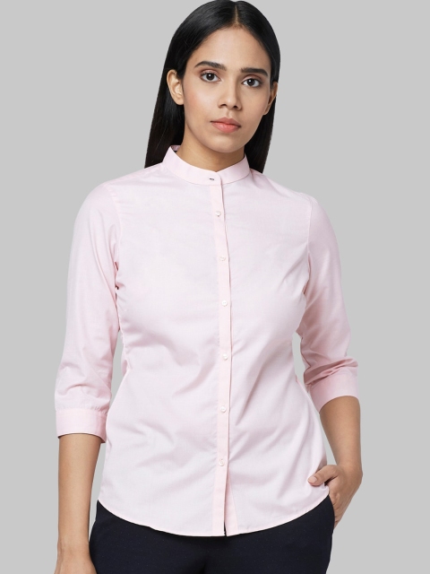 

Park Avenue Woman Women Pink Solid Casual Shirt