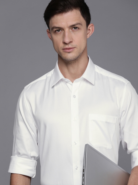 

Louis Philippe Men White Solid Slim Fit Formal Shirt