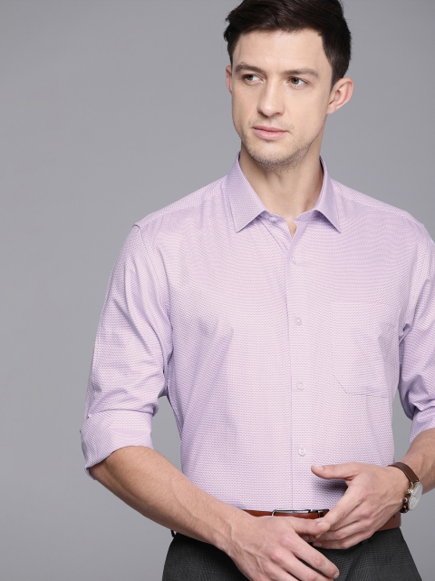 

Louis Philippe Men Purple Slim Fit Opaque Pure Cotton Formal Shirt
