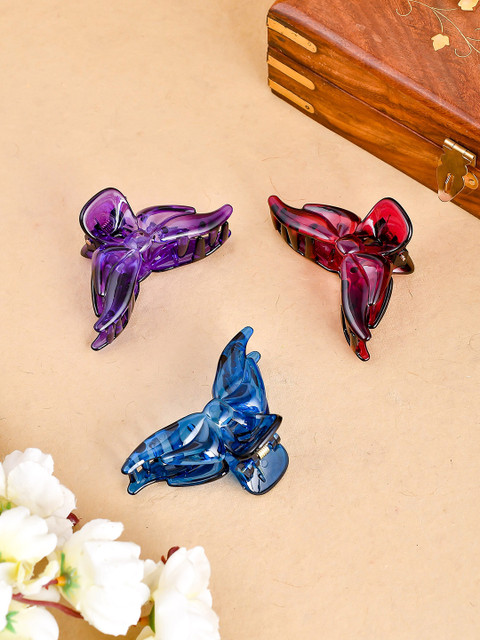 

Silvermerc Designs Women Set of 3 Claw Clips, Blue