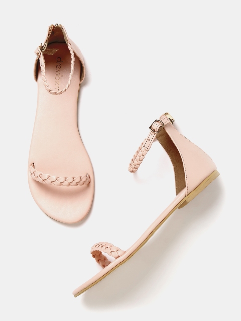 

DressBerry Women Pink Open-Toed Flats