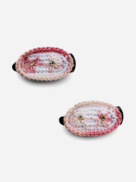 

Woonie Girls Pink Handmade Set of 2 Tic Tac Hair Clip