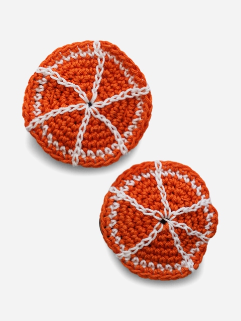 

Woonie Girls Orange Handmade Set of 2 Tic Tac Hair Clip