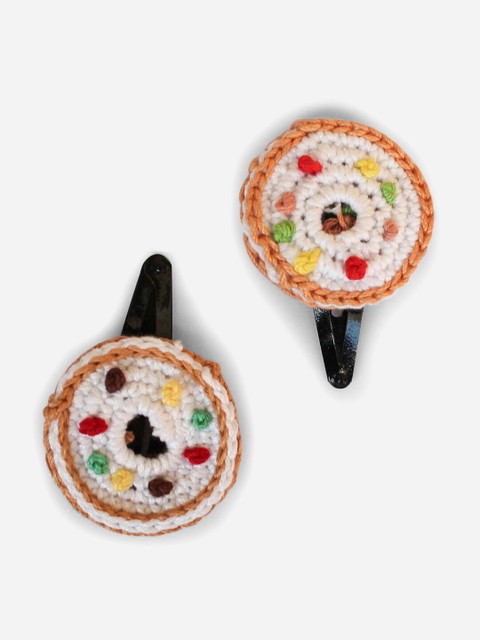 

Woonie Girls Multicoloured Handmade Set of 2 Tic Tac Hair Clip, Multi
