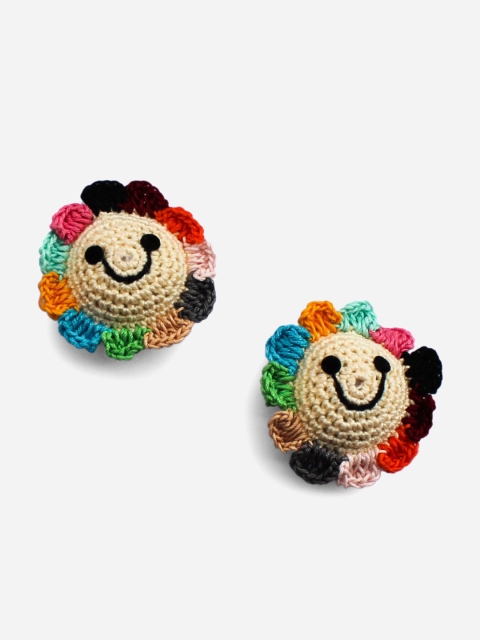 

Woonie Girls Off White & Multicoloured Handmade Set of 2 Tic Tac Hair Clip