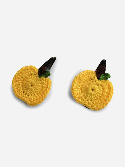 

Woonie Girls Yellow Handmade Set of 2 Tic Tac Hair Clip