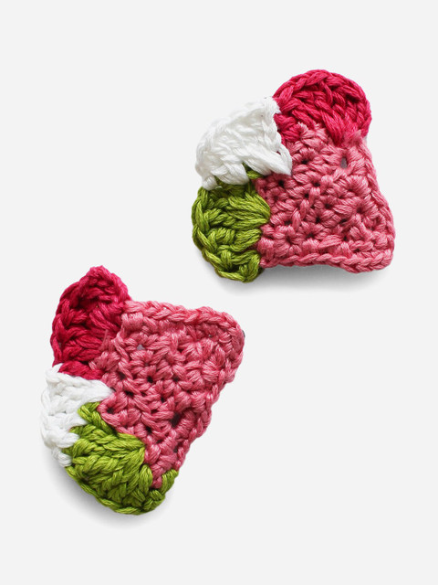 

Woonie Girls Pink & White Handmade Set of 2 Tic Tac Hair Clip
