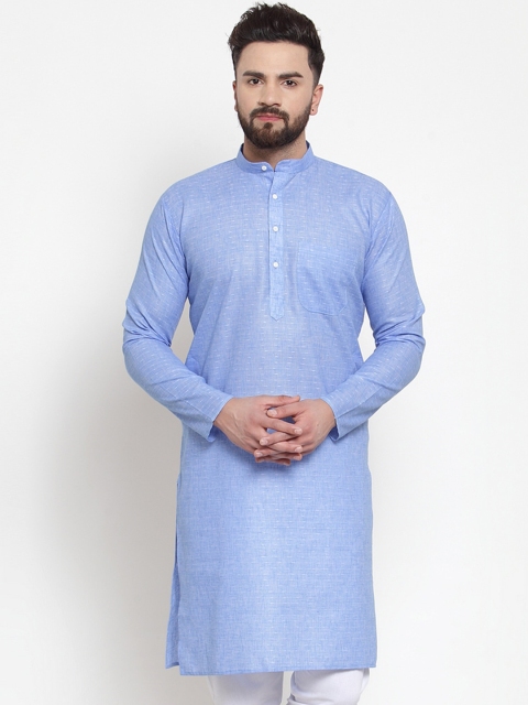 

Jompers Men Blue Thread Work Kurta