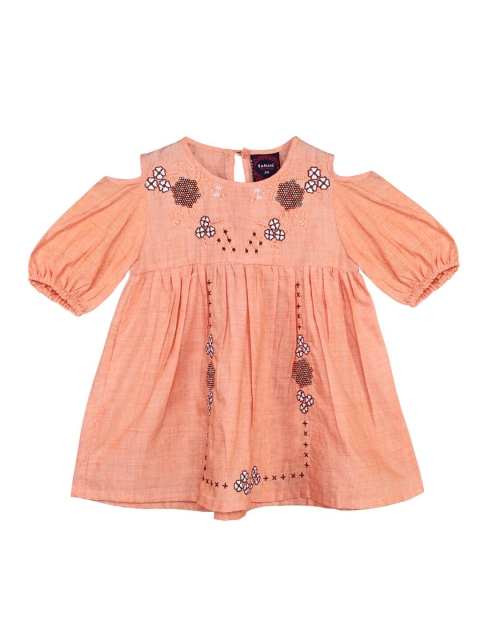 

Ishin Girls Peach-Coloured A-Line Top