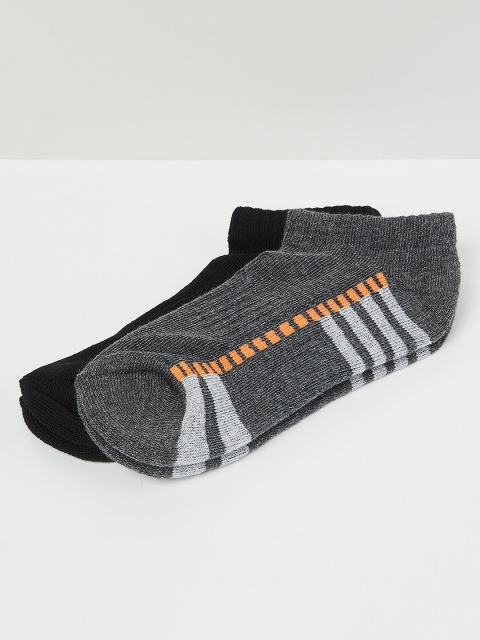 

max Boys Pack of 2 Ankle-Length Socks, Grey