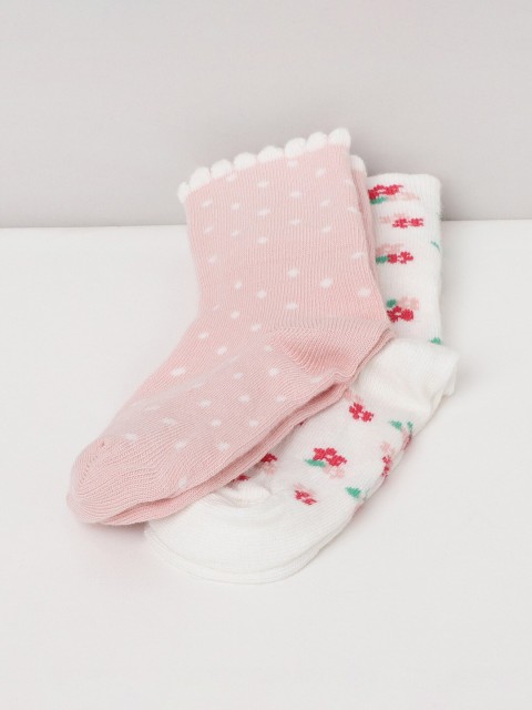 

max Girls Pack of 2 Assorted Above Ankle Length Socks