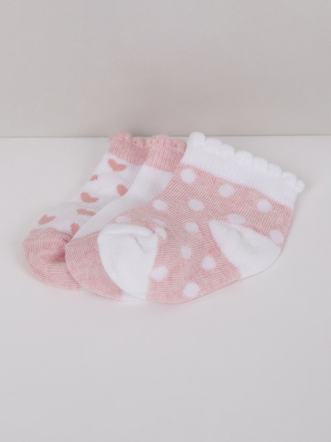 

max Girls Pack of 3 Assorted Ankle-Length Socks, Multi