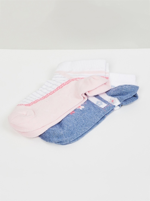 

Max Girls Pack Of 2 Assorted Ankle-Length Socks