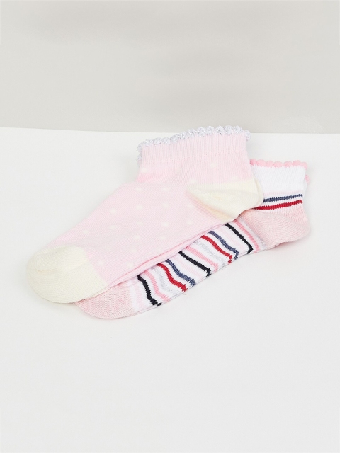 

max Girls Pack of 2 Assorted Ankle Length Socks