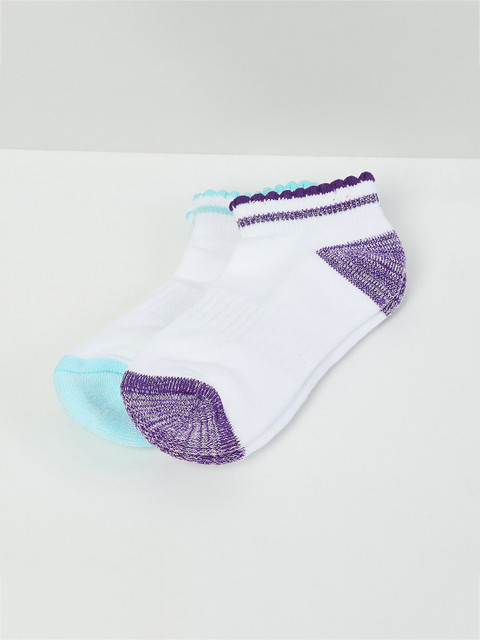 

max Girls Pack of 2 Assorted Ankle Length Socks