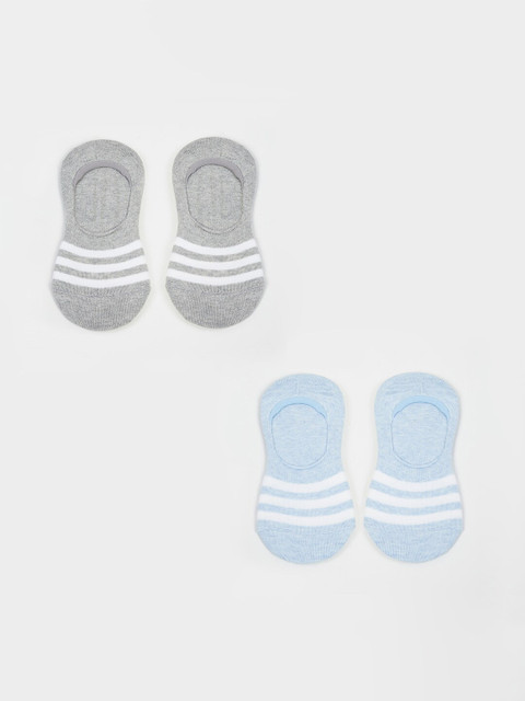 

max Girls Pack Of 2 Assorted Striped Shoe Liners