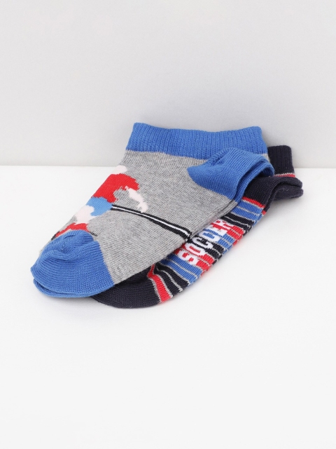 

max Boys Pack Of 2 Assorted Ankle-Length Socks