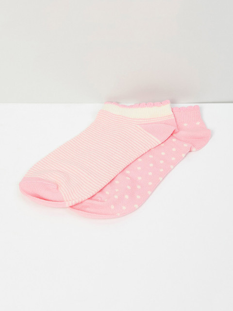 

Max Girls Pack Of 2 Assorted Ankle-Length Socks