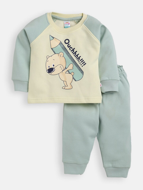 

AMUL Kandyfloss Unisex Kids Grey Printed T-shirt with Pyjamas