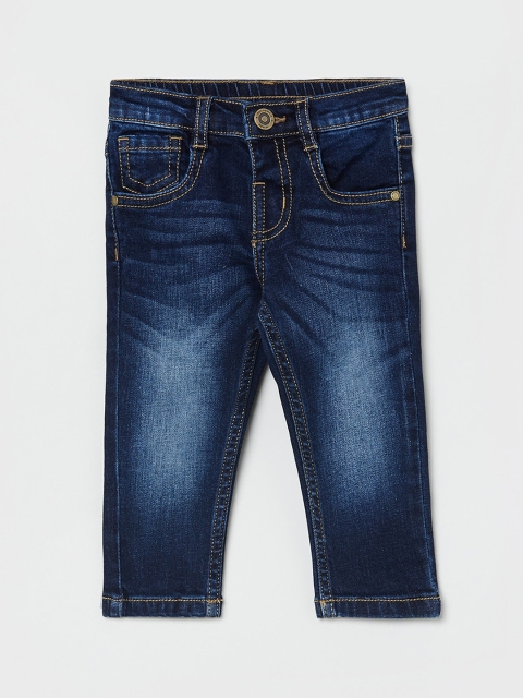 

max Boys Blue Slim Fit Light Fade Jeans