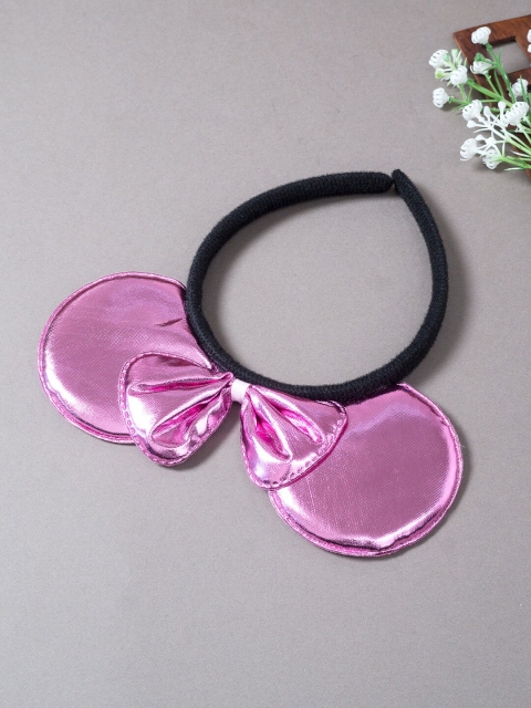 

Golden Peacock Women Pink & Black Micky Mouse Ears Bow Hairband