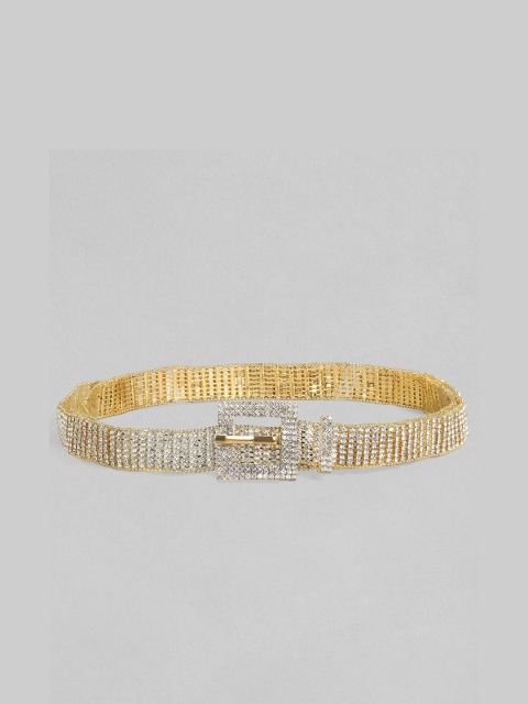 

TOKYO TALKIES X rubans Gold-Toned Handcrafted Zircon Stone Studded Belt