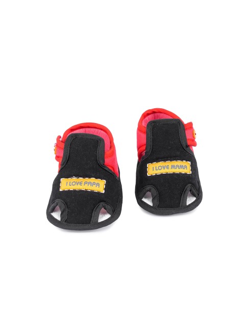 

Butterthief Unisex Infant Kids Black & Red Comfort Sandals