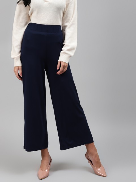 

Marks & Spencer Women Navy Blue Anti Fit Trousers