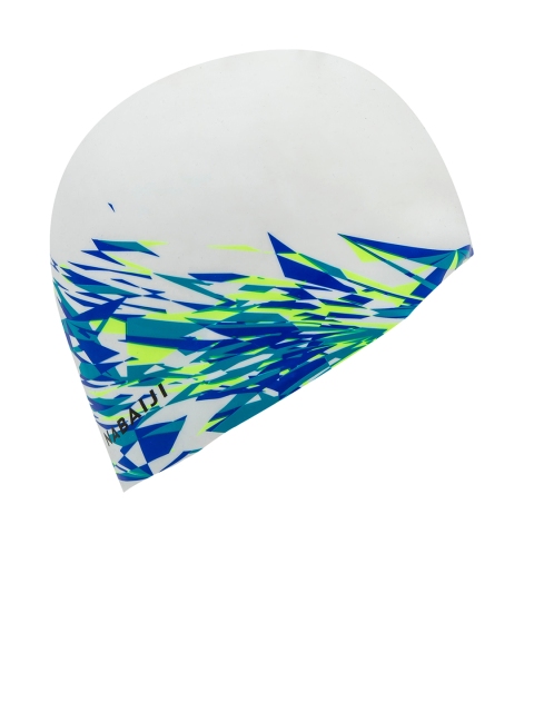 

Nabaiji By Decathlon Blue & White Printed Silicon Swim Cap