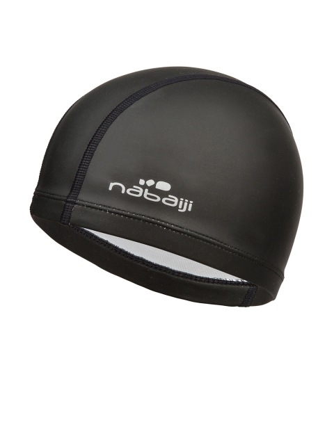 

Nabaiji By Decathlon Black Solid Silicon Mesh Swim Cap