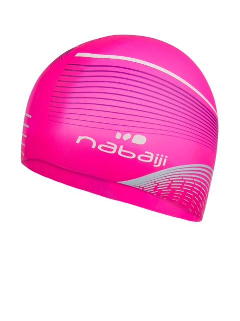 

Nabaiji By Decathlon Pink & White Printed Filant Volume Silicon Swim Cap